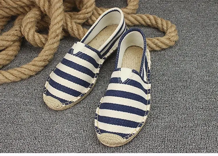 Summer Handmade Linen-Soled Straw Shoes for Men, Slip-On Lazy Fisherman Shoes, Casual Breathable Sweat-Absorbent Single Shoes, Canvas Shoes — feature 23