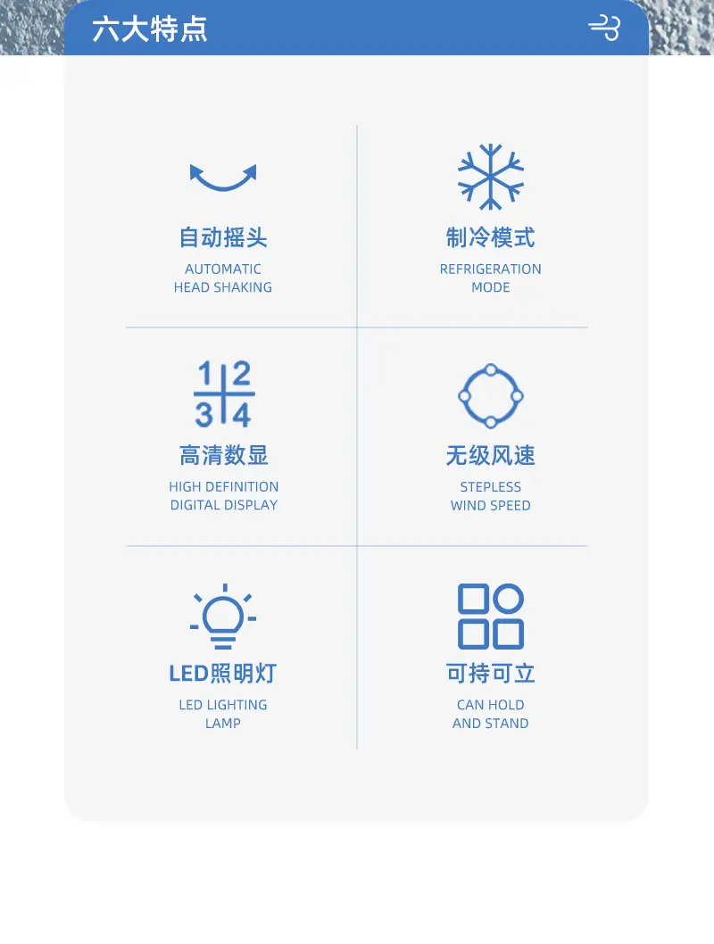 26 New Models of Automatic Oscillating Fans with Semiconductor Cooling, Long Battery Life, Desktop Lighting, Outdoor Customization, and Handheld Mini Fans — feature 4