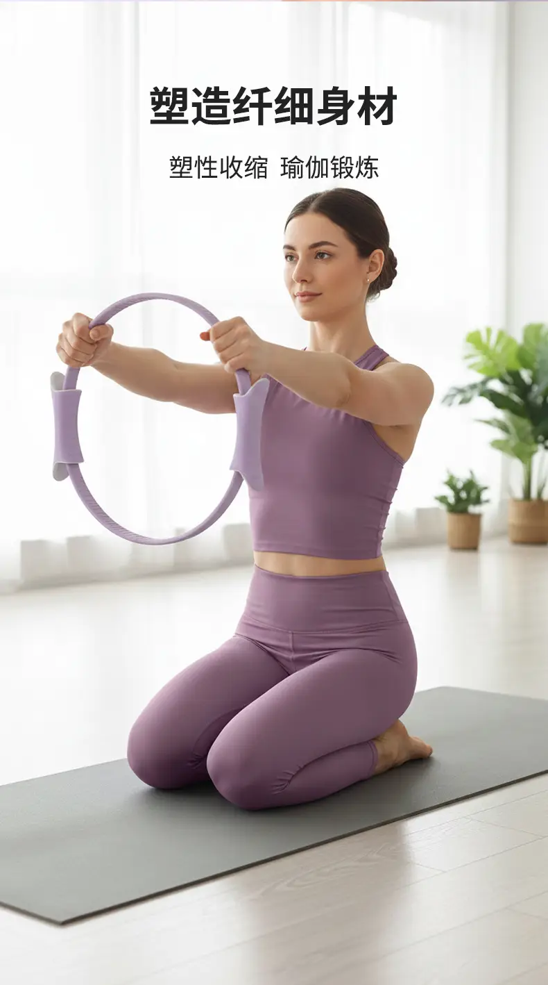 Yoga Pilates Ring with Non-Slip Handles, Fitness Ring, Resistance Training Ring, Home Fitness Shaping Equipment, Factory Wholesale — feature 6