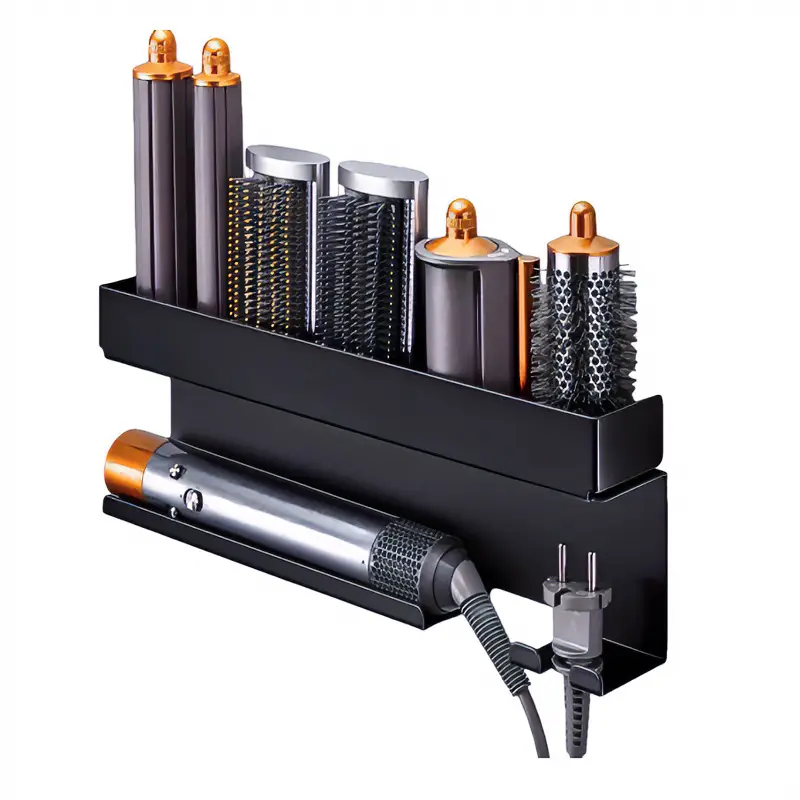 No-drill hair dryer and styling tool holder Dyson curling iron and hair straightener wall-mounted storage rack - Image 7
