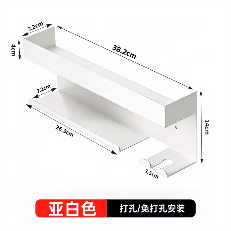 No-drill hair dryer and styling tool holder Dyson curling iron and hair straightener wall-mounted storage rack - Image 2