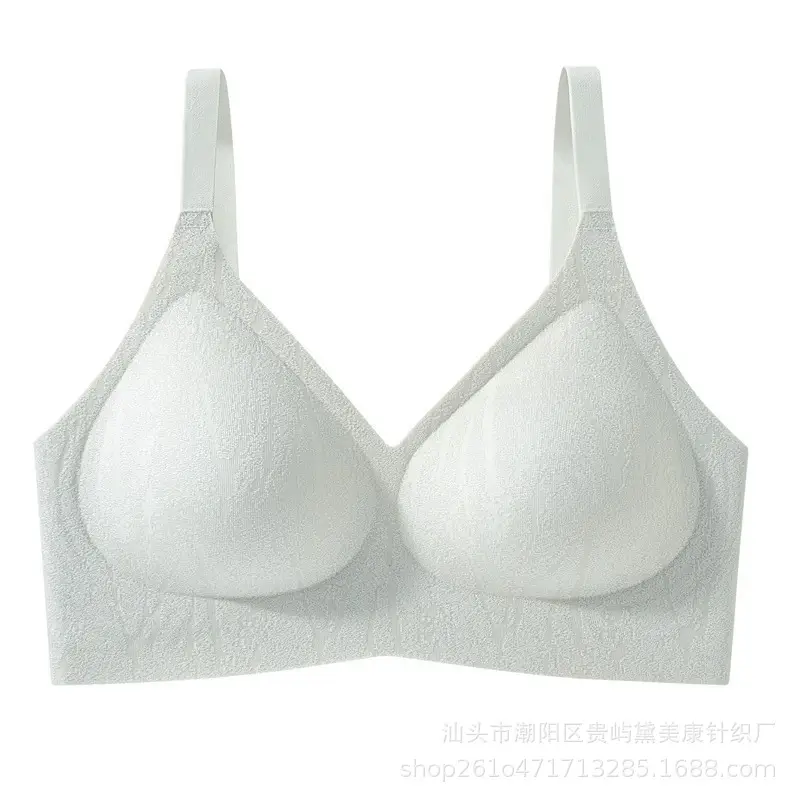 Spring and Summer Jelly Soft Support Lifting Bra, Seamless, Soft and Skin-Friendly, Small Chest Gathering, Side Breast Reduction, Wireless Bra