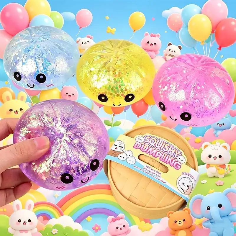 Cross-Border Stress-Relief Dumpling Toy, Internet Celebrity Hot Item, Squeeze Toy Blind Box, Creative Realistic Stress-Relief Dumpling Toy
