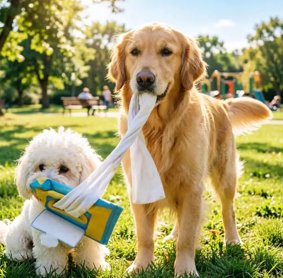 Pet Wet Wipes Toy for Dogs, Boredom-Relief, Teeth-Grinding, Educational, Food-Hiding Gadget, Realistic Tissue Paper Toy — feature 1