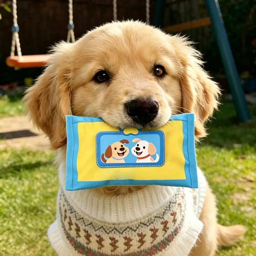 Pet Wet Wipes Toy for Dogs, Boredom-Relief, Teeth-Grinding, Educational, Food-Hiding Gadget, Realistic Tissue Paper Toy — feature 6