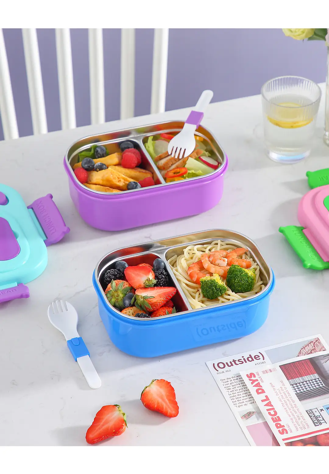 Lunch Box for Office Workers, Lunch Box for Students and Children, Cutlery, Spoon, High-Looking Stainless Steel Preservation Box, Food Grade — feature 8