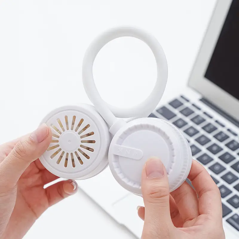 Neck-Hanging Small Fan USB Rechargeable Silent Children's Foldable Portable Bladeless Neck Fan