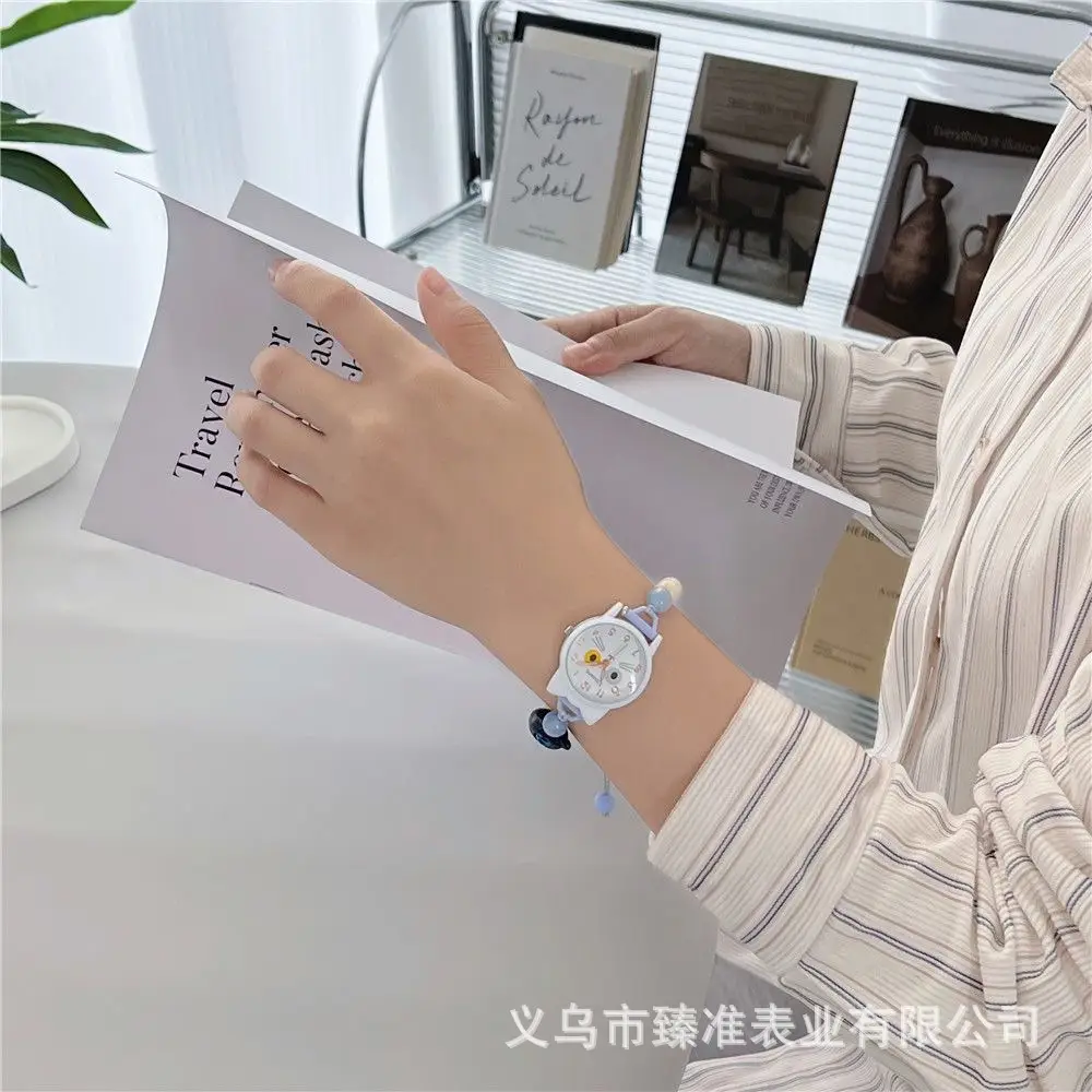 Cute Cat Beaded Bracelet Watch for Women, Ins Style Niche Student Quartz Watch, Adjustable, Cross-Border Wholesale — feature 5