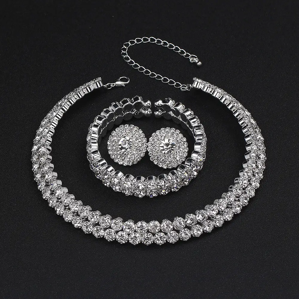 Cross-Border European and American Jewelry Sets, Bridal Necklaces and Earrings, Fashionable and High-End Jewelry, Versatile Clavicle Chain Accessories — feature 16