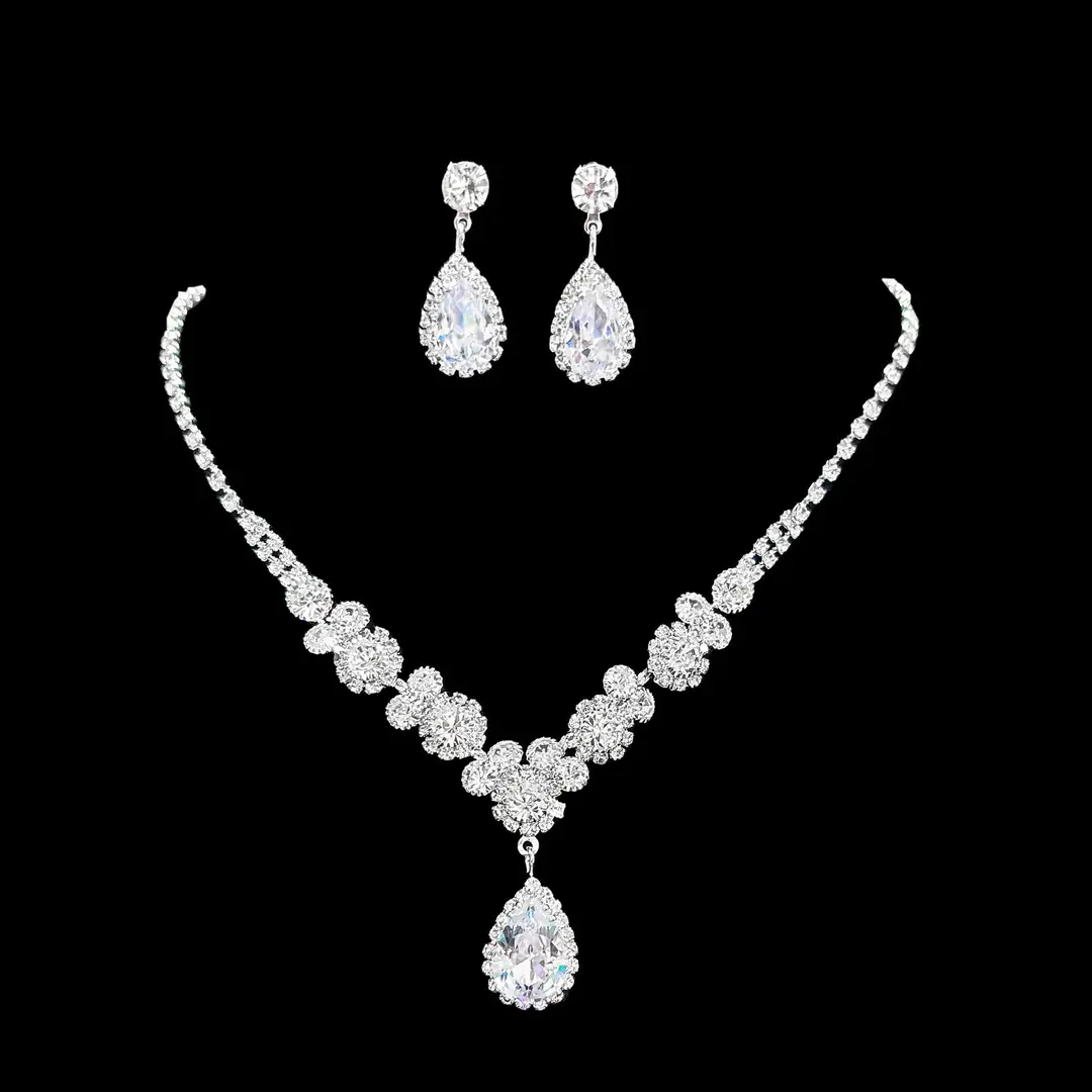 Cross-Border European and American Jewelry Sets, Bridal Necklaces and Earrings, Fashionable and High-End Jewelry, Versatile Clavicle Chain Accessories — feature 4
