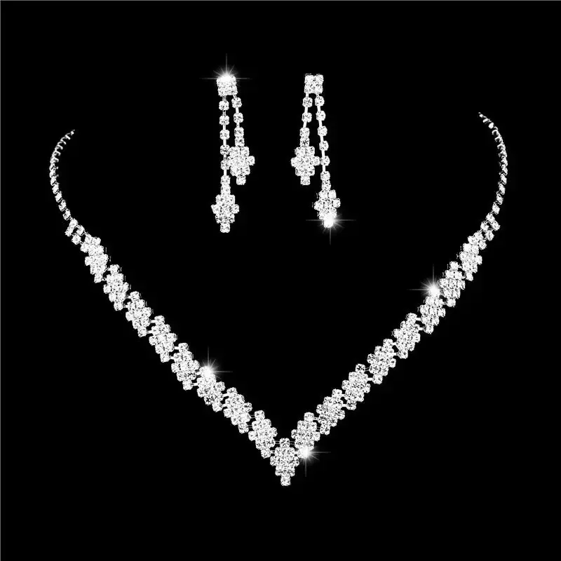 Cross-Border European and American Jewelry Sets, Bridal Necklaces and Earrings, Fashionable and High-End Jewelry, Versatile Clavicle Chain Accessories — feature 5