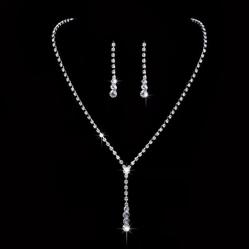Cross-Border European and American Jewelry Sets, Bridal Necklaces and Earrings, Fashionable and High-End Jewelry, Versatile Clavicle Chain Accessories — feature 8