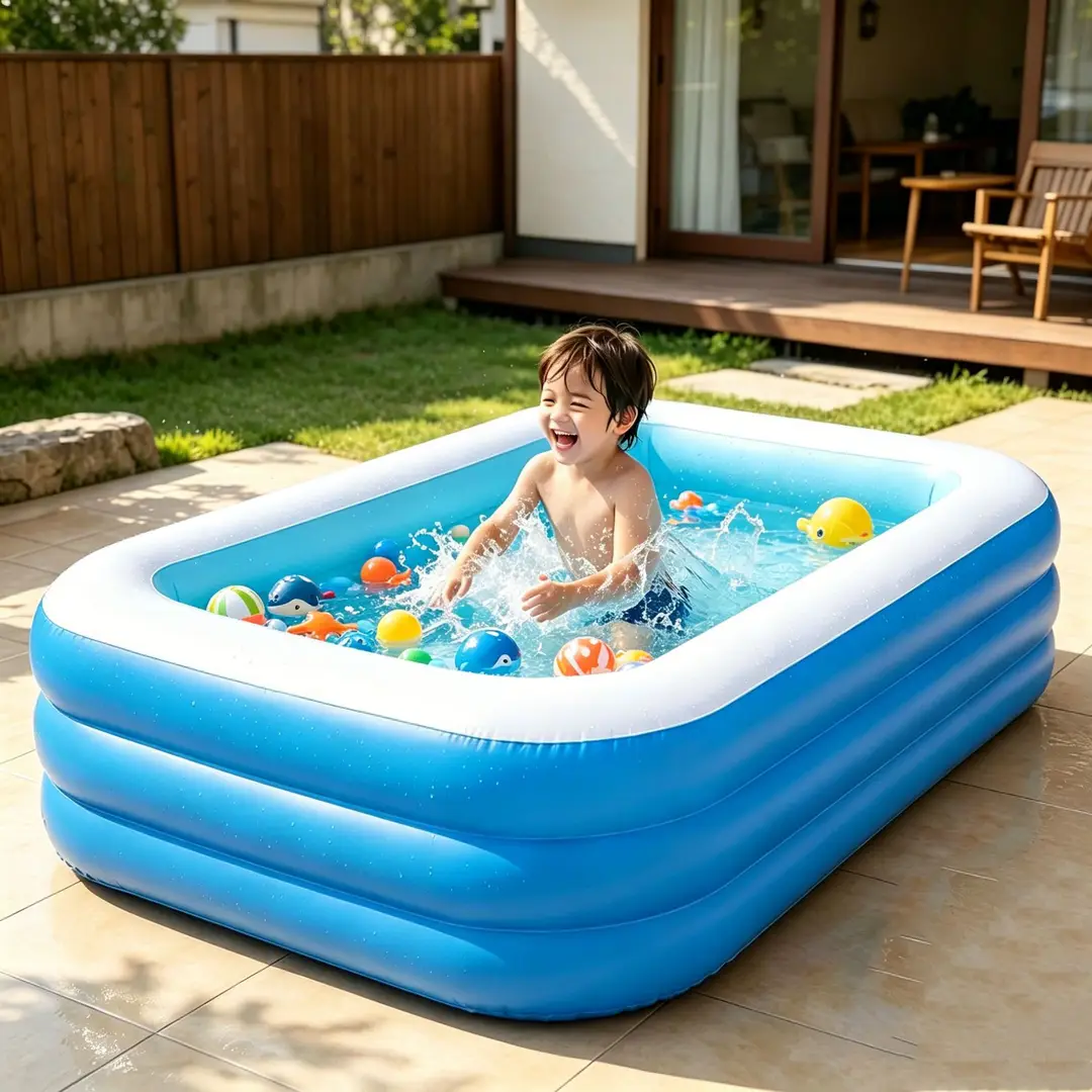 Inflatable Swimming Pool for Babies and Children, Indoor Swimming Pool, Large Foldable Swimming Pool for Home Use, Outdoor Play Pool