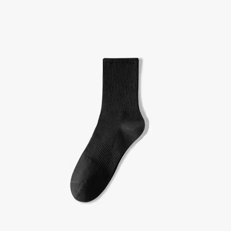 Men's Socks Are Simple and Versatile, Solid Color Mid-Calf Socks, Spring and Autumn Anti-Odor Men's Socks, Autumn and Winter Business Formal Socks
