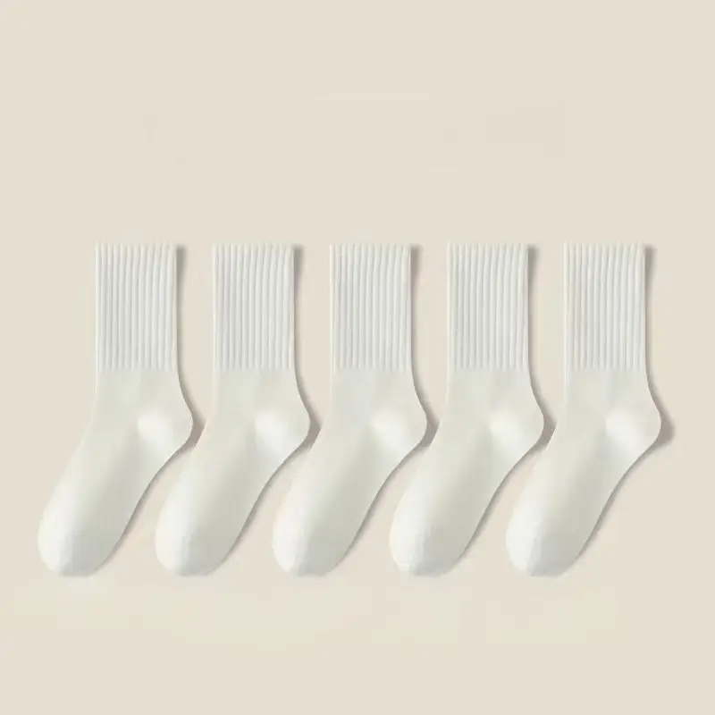 Men's Socks Are Simple and Versatile, Solid Color Mid-Calf Socks, Spring and Autumn Anti-Odor Men's Socks, Autumn and Winter Business Formal Socks