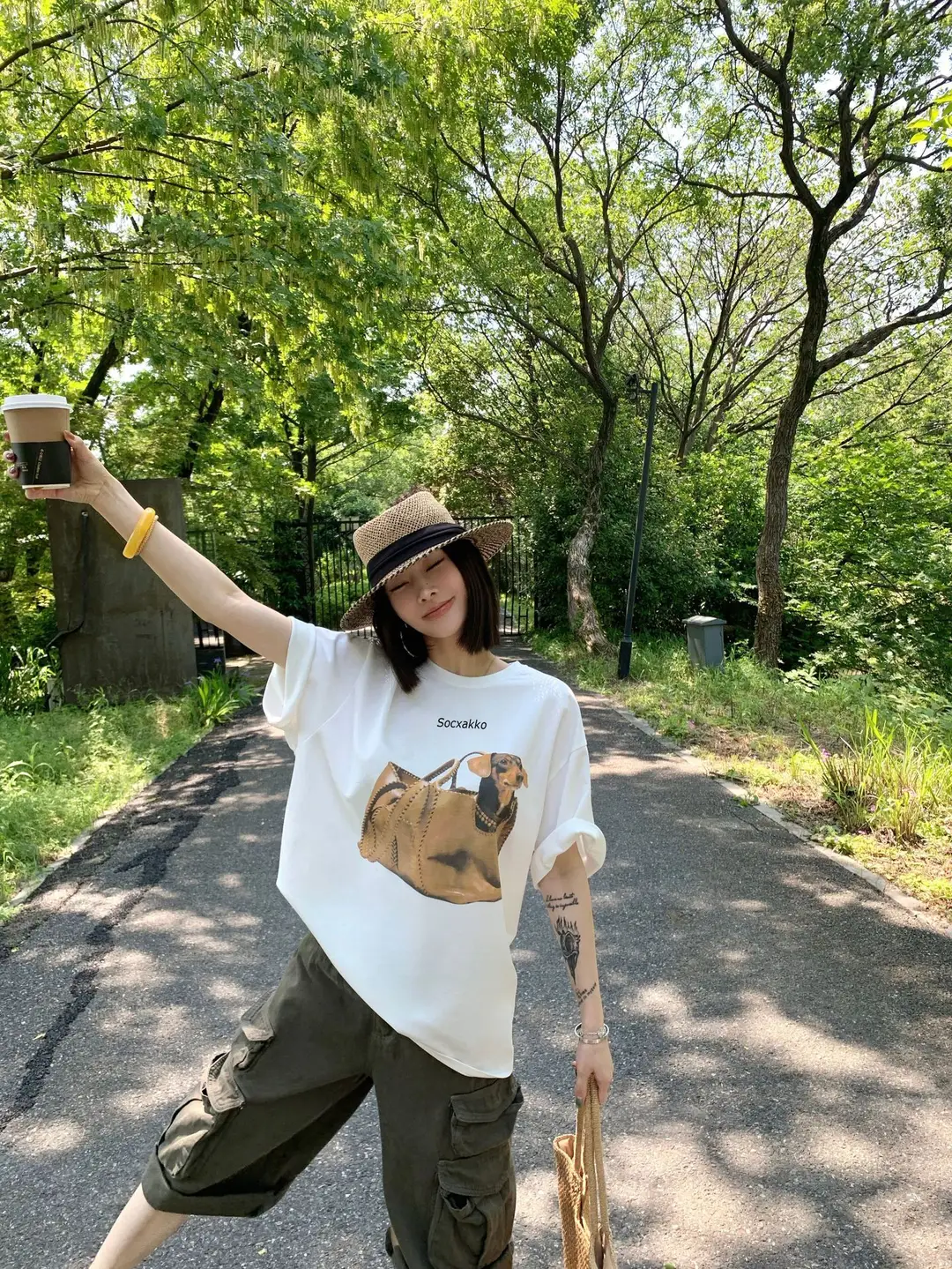 Pure Cotton Short-Sleeve T-Shirt for Women, 2026 New Style, Plus Size, Creative Design with Dog Print, Loose Half-Sleeve Top