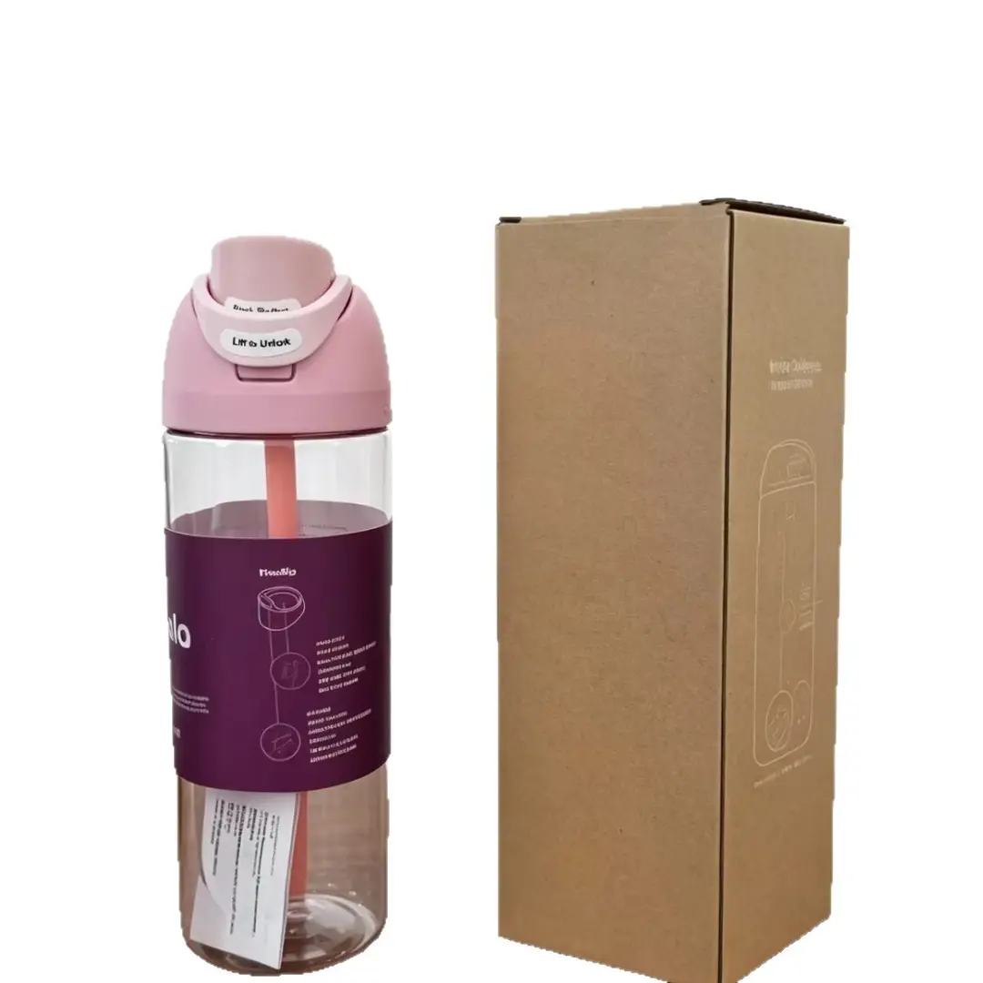 New Tritan Sports Water Cup, Portable Straw Cup, Large Capacity Leak-Proof Plastic Cup, Outdoor Car Cup