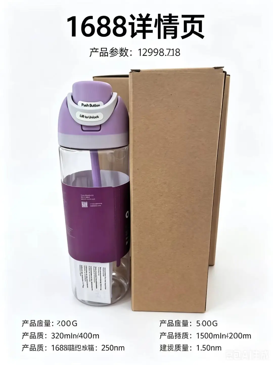 New Tritan Sports Water Cup, Portable Straw Cup, Large Capacity Leak-Proof Plastic Cup, Outdoor Car Cup — feature 1