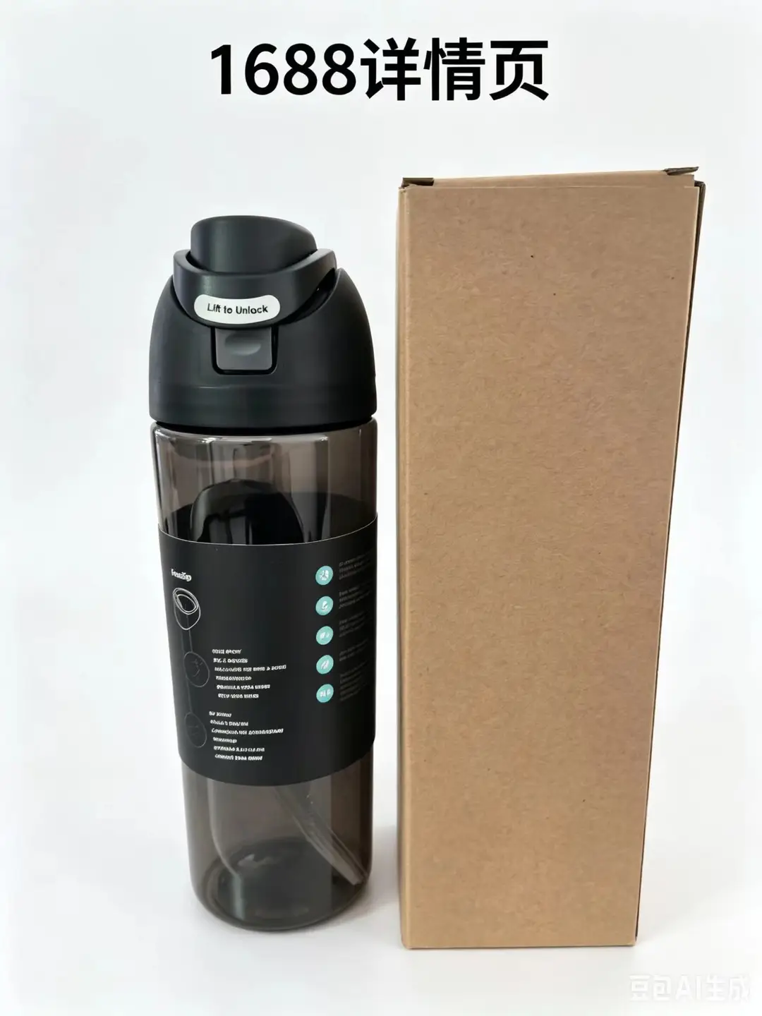 New Tritan Sports Water Cup, Portable Straw Cup, Large Capacity Leak-Proof Plastic Cup, Outdoor Car Cup — feature 3