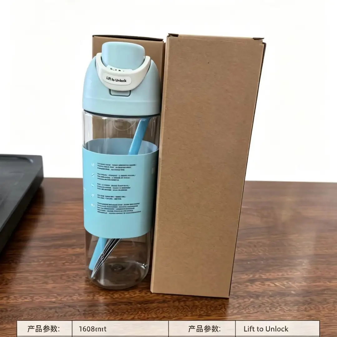 New Tritan Sports Water Cup, Portable Straw Cup, Large Capacity Leak-Proof Plastic Cup, Outdoor Car Cup