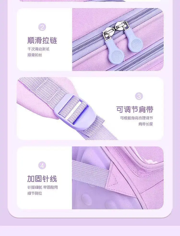 Schoolbags for Primary School Students, Boys and Girls in Grades 1, 2, and 6, Cartoon Spine-Protecting and Weight-Reducing Backpacks for Children Aged 6-12 Years Old — feature 14