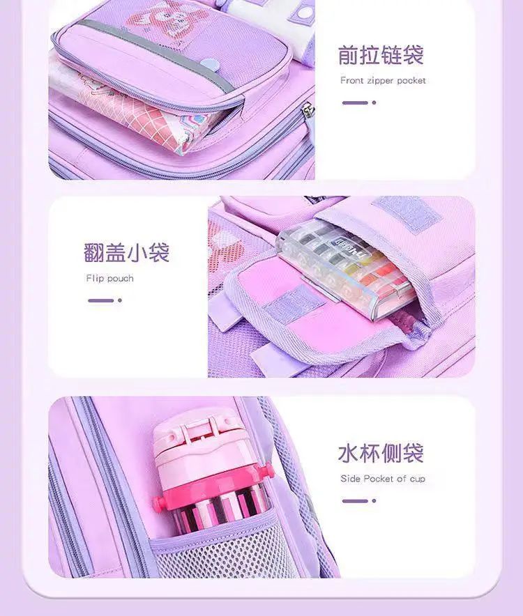 Schoolbags for Primary School Students, Boys and Girls in Grades 1, 2, and 6, Cartoon Spine-Protecting and Weight-Reducing Backpacks for Children Aged 6-12 Years Old — feature 8