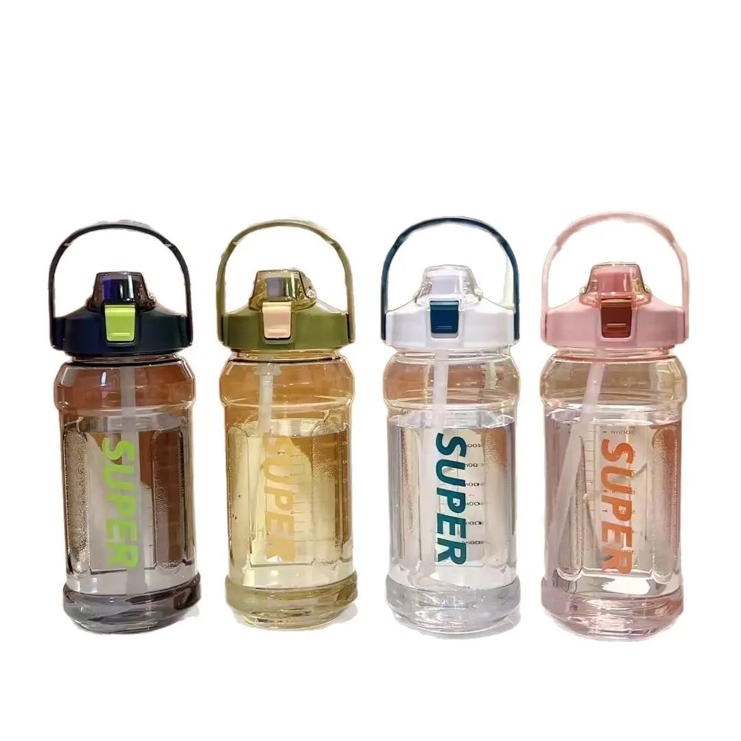 Extra Large Capacity Sports Water Cup for Fitness, Summer Outdoor Portable Simple Construction Site High Temperature Resistant Plastic Cup Kettle