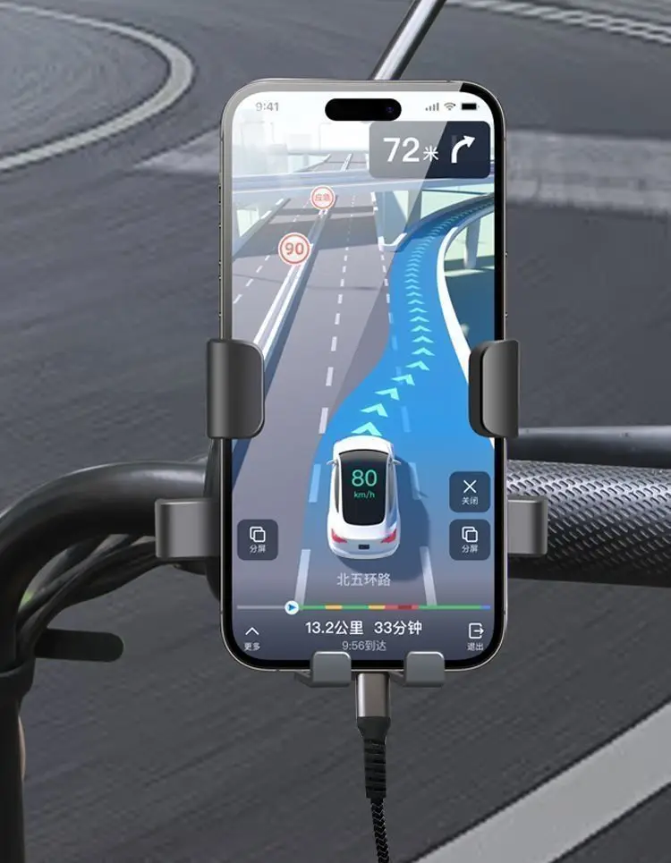Bicycle-Specific Mobile Phone Holder, Road and Mountain Bike Riding Navigation Bracket, Shockproof Handlebar Mount, Shooting Equipment — feature 15