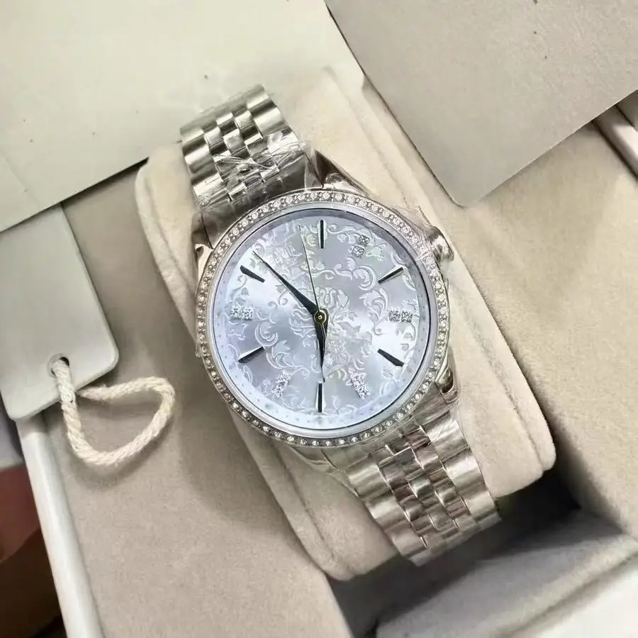 Empress Dowager's Same Model Watch, Tiktok Live-Streamed Women's Watch, Empress Dowager's Watch for Women, Embossed Blue, Ice Blue, White Moonlight, Snake Bone