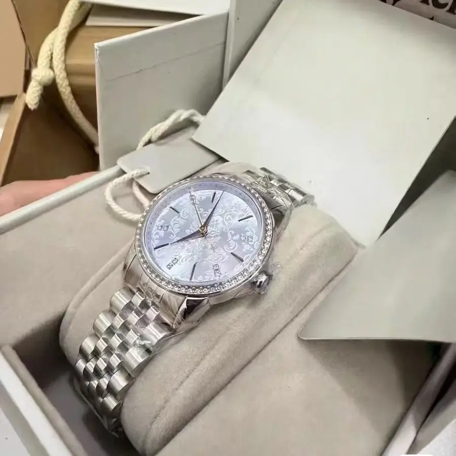 Empress Dowager's Same Model Watch, Tiktok Live-Streamed Women's Watch, Empress Dowager's Watch for Women, Embossed Blue, Ice Blue, White Moonlight, Snake Bone