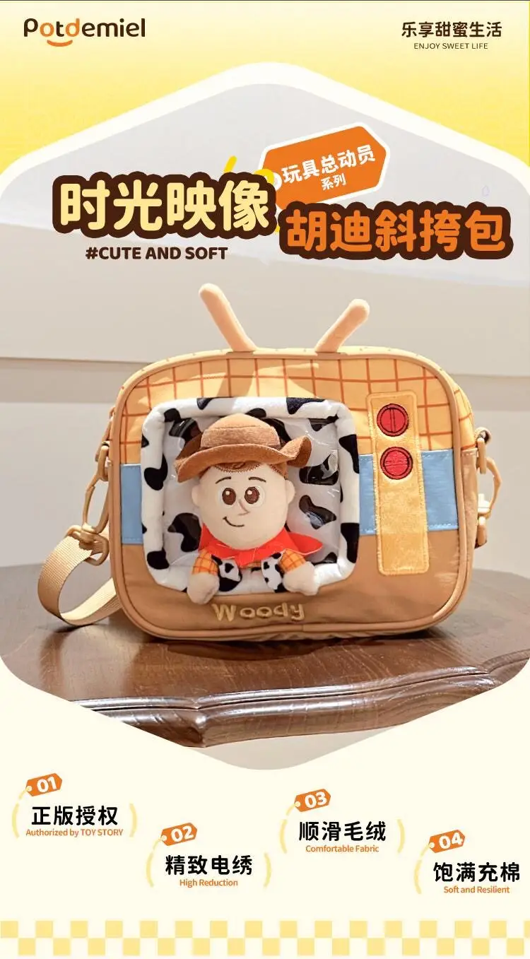 Authentic Disney Pixar Toy Story 5 Woody Time Capsule Crossbody Bag for Girls Doll Bag — feature 1