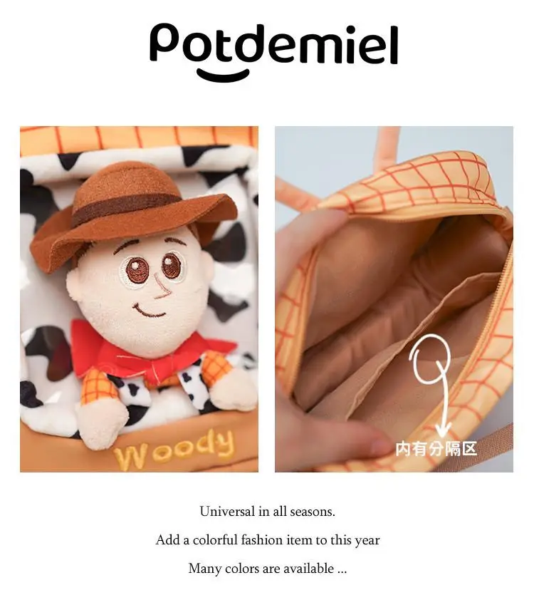 Authentic Disney Pixar Toy Story 5 Woody Time Capsule Crossbody Bag for Girls Doll Bag — feature 7
