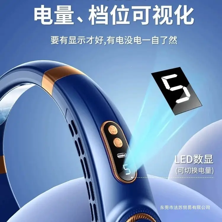 Recommended by Luo Yonghao】2025 New Model Portable Bladeless Neck Fan for Lazy People to Hang Around the Neck