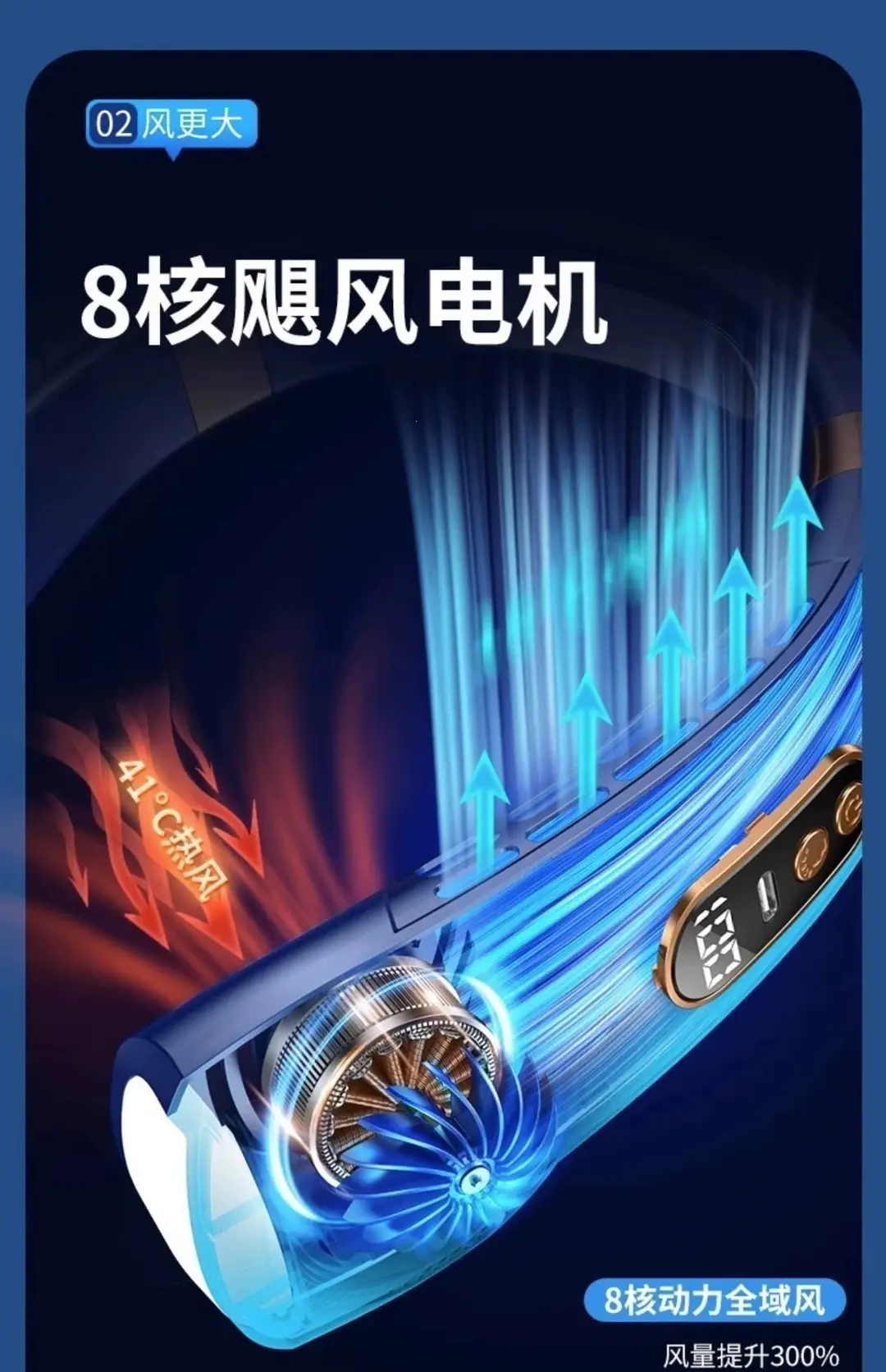 Recommended by Luo Yonghao】2025 New Model Portable Bladeless Neck Fan for Lazy People to Hang Around the Neck — feature 15