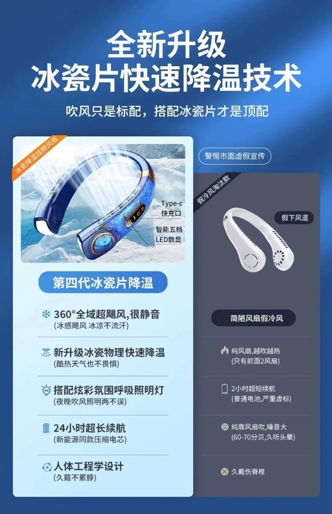 Recommended by Luo Yonghao】2025 New Model Portable Bladeless Neck Fan for Lazy People to Hang Around the Neck — feature 7