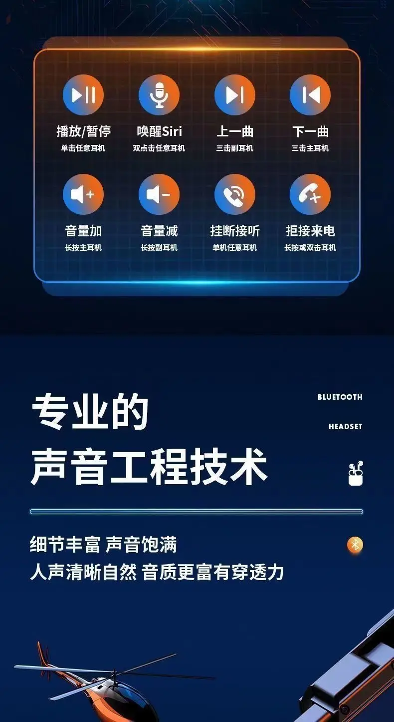 Huaqiangbei Wireless Bluetooth Earphones New Model Huaqiangbei Pro4 Semi-In-Ear High-Quality Noise-Cancelling Earphones Direct from the Source Factory — feature 10