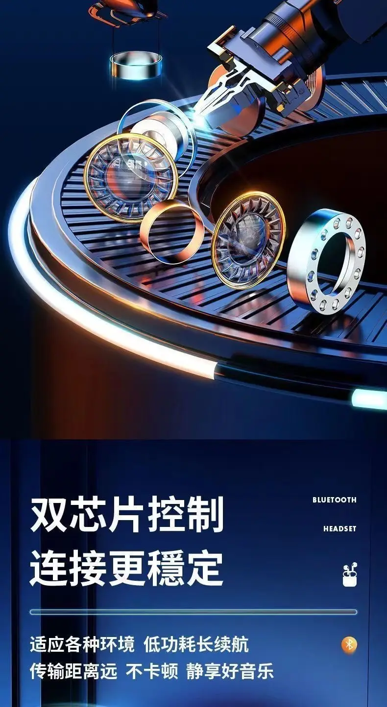 Huaqiangbei Wireless Bluetooth Earphones New Model Huaqiangbei Pro4 Semi-In-Ear High-Quality Noise-Cancelling Earphones Direct from the Source Factory — feature 11