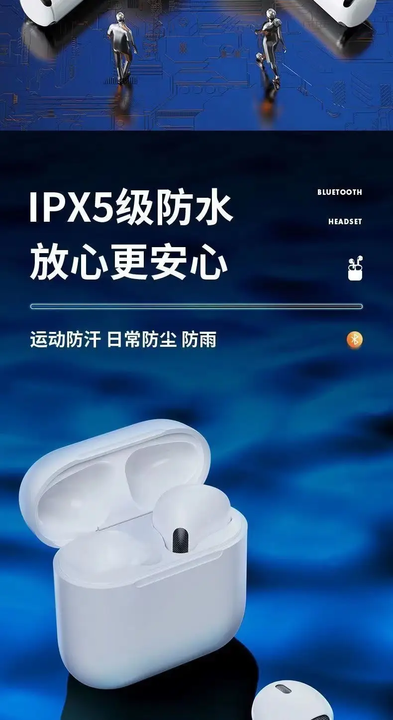 Huaqiangbei Wireless Bluetooth Earphones New Model Huaqiangbei Pro4 Semi-In-Ear High-Quality Noise-Cancelling Earphones Direct from the Source Factory — feature 18