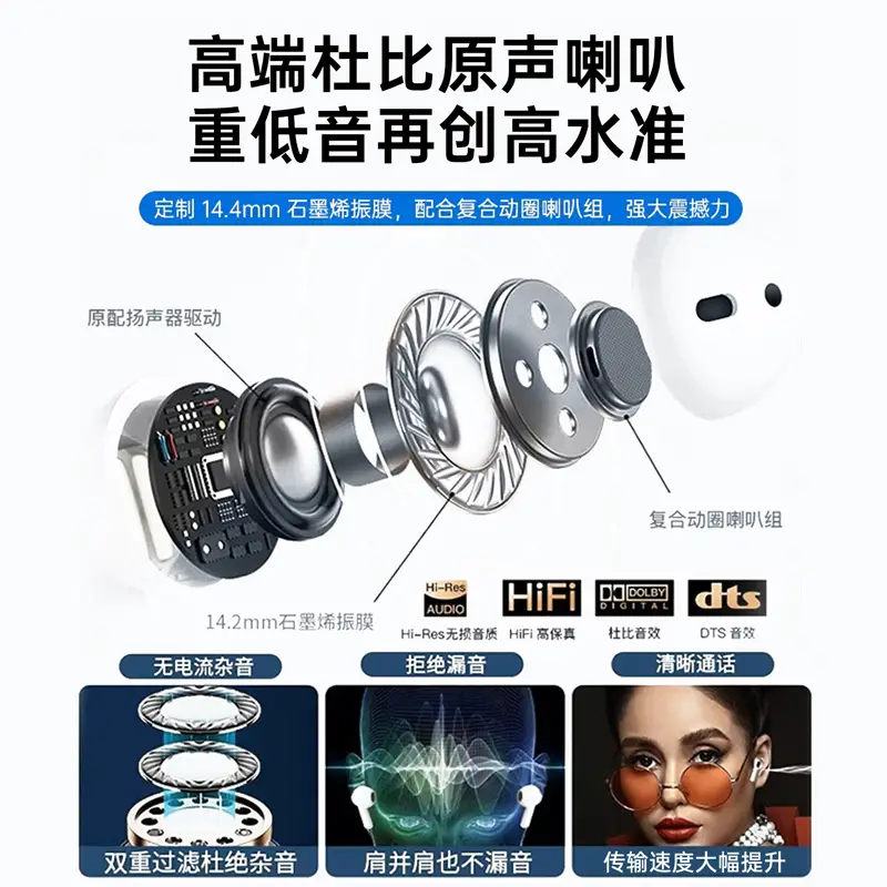 2026 New Model Huaqiangbei 678 Generation Bluetooth Earphones, Noise-Cancelling Earphones, High-Quality Sound, Cross-Border Wireless Earphones Factory