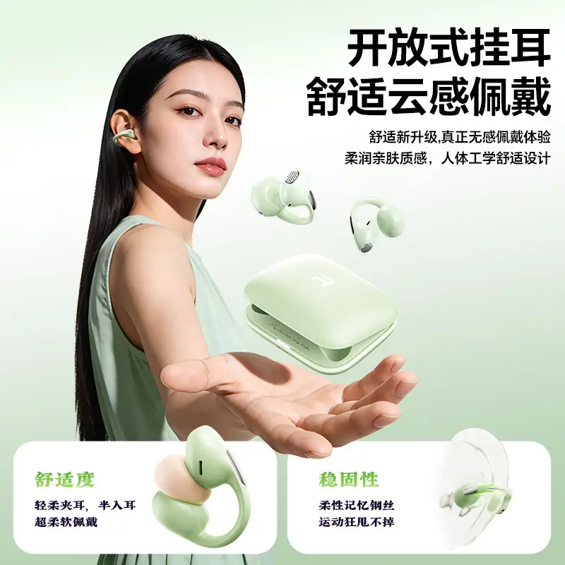 Remax Ear Clip-Type True Wireless Bluetooth Headphones Ows Open-Type Non-In-Ear Sports Headphones Enc Noise Reduction Call