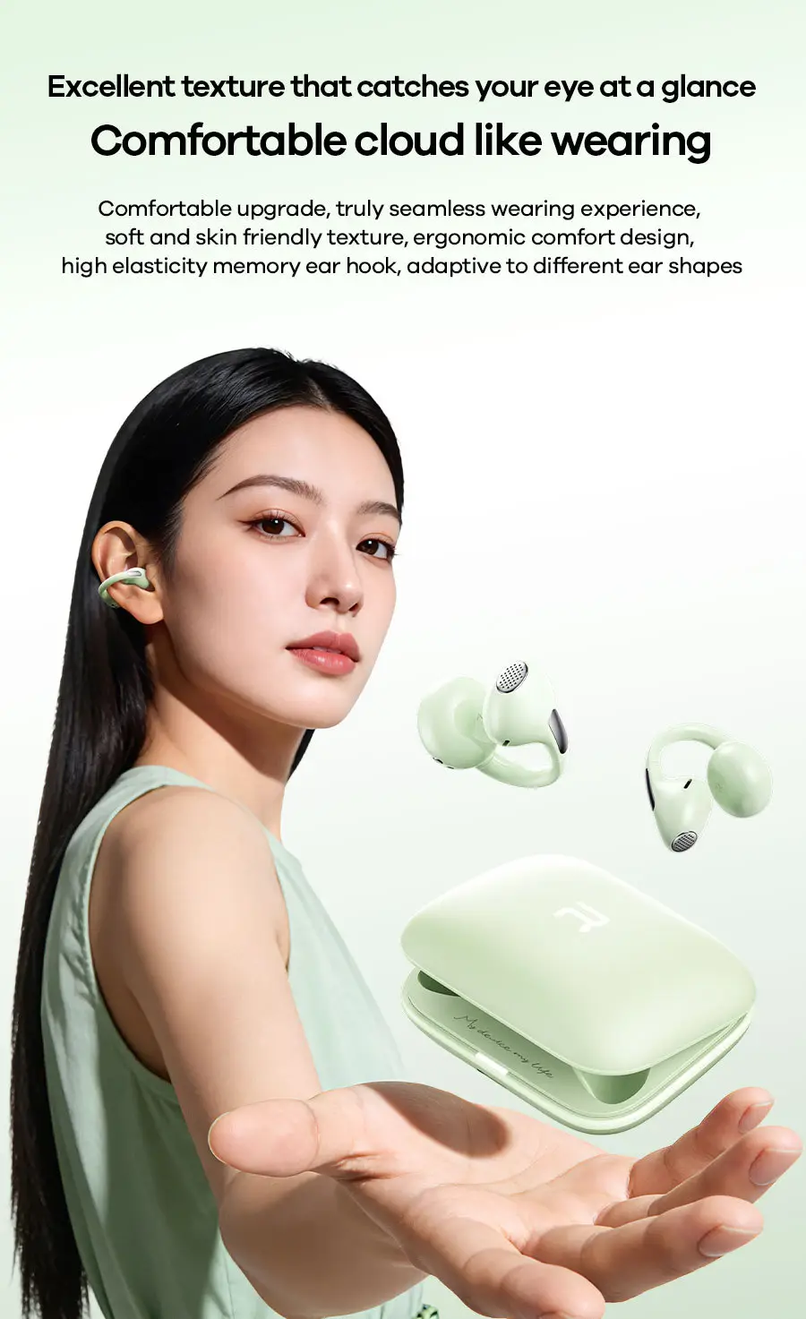 Remax Ear Clip-Type True Wireless Bluetooth Headphones Ows Open-Type Non-In-Ear Sports Headphones Enc Noise Reduction Call — feature 15