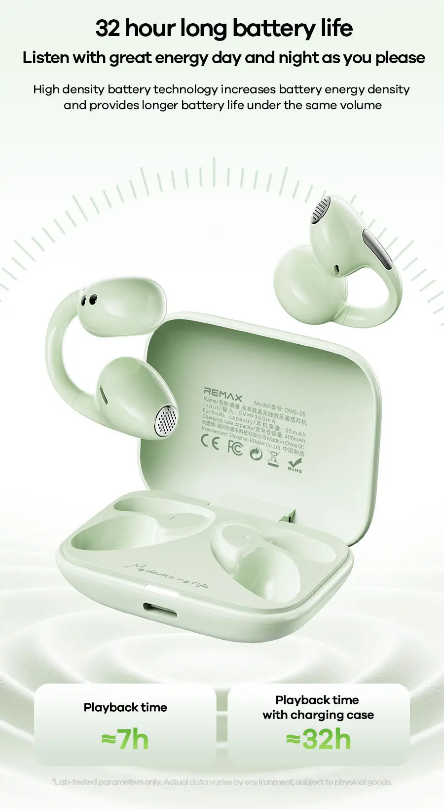 Remax Ear Clip-Type True Wireless Bluetooth Headphones Ows Open-Type Non-In-Ear Sports Headphones Enc Noise Reduction Call — feature 19