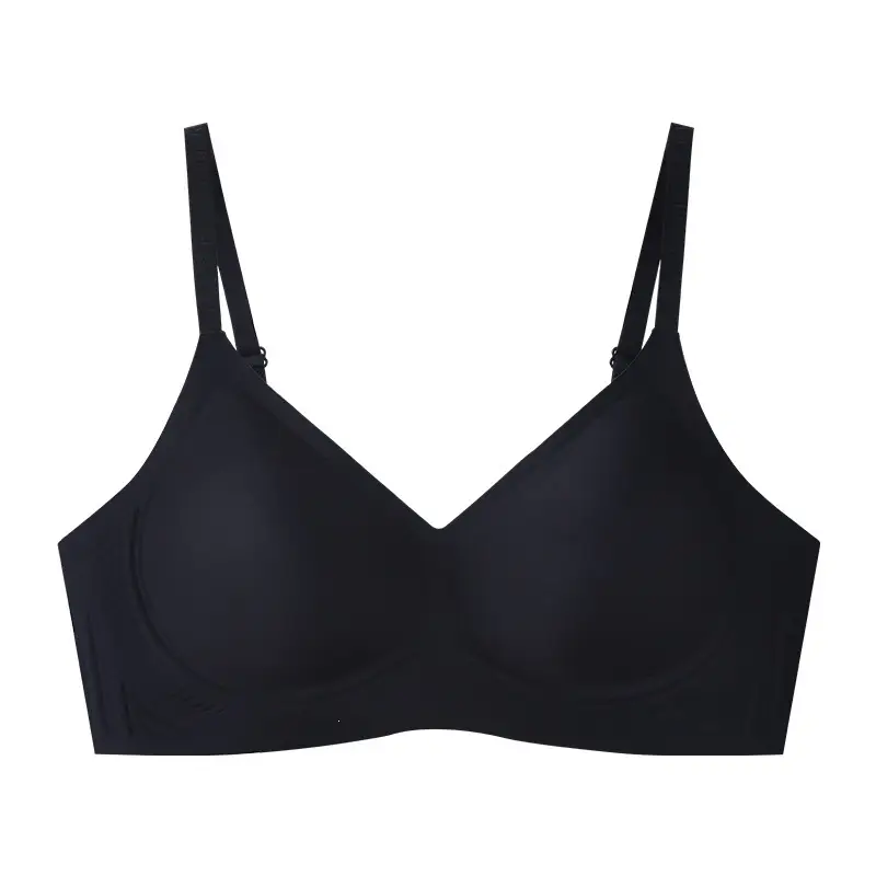 Seamless Bra with No Underwire, Jelly-Like Soft Support, Side Breast Gathering, Fixed Cup, Ultra-Soft and Thin Bra - Image 2