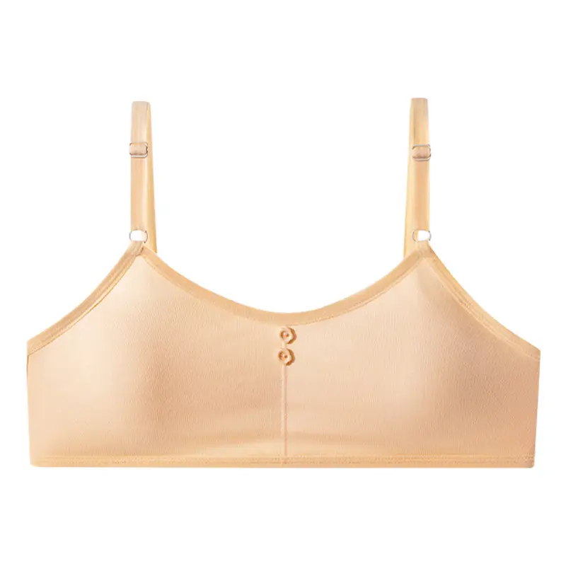 Teenage Girls' Underwear for the Developmental Period, Student-Friendly, Beautiful Back Design, Small Vest-Style, Fixed Cup, Thin, Wireless, Strapless Bra