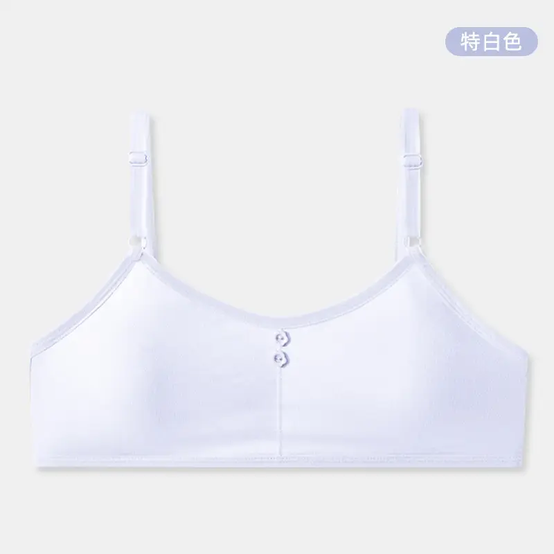Teenage Girls' Underwear for the Developmental Period, Student-Friendly, Beautiful Back Design, Small Vest-Style, Fixed Cup, Thin, Wireless, Strapless Bra