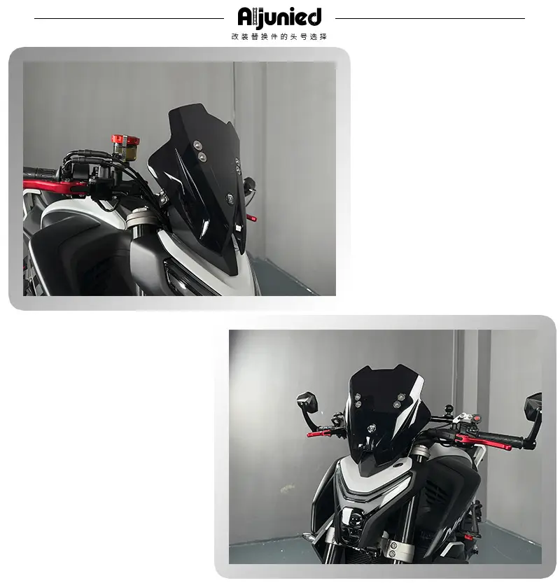 Suitable for Cfmoto 450Nk Front Windshield Heightening Windscreen Modification Motorcycle Front Windshield Wind Deflector — feature 11