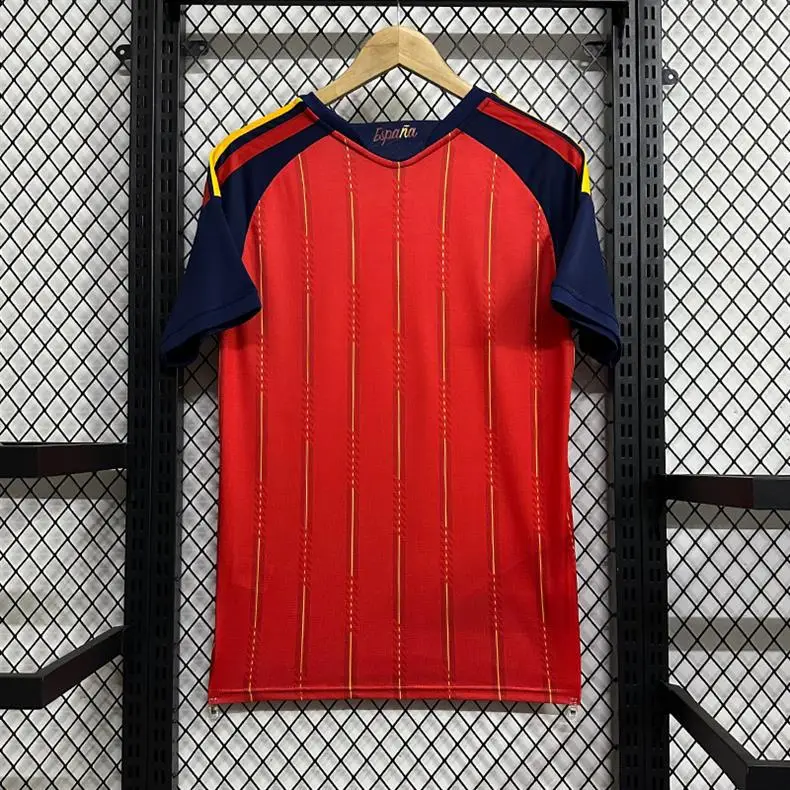 Spain Fan Edition Jersey World Cup National Team Football Uniform Short-Sleeved T-Shirt Cross-Border Custom Summer — feature 6