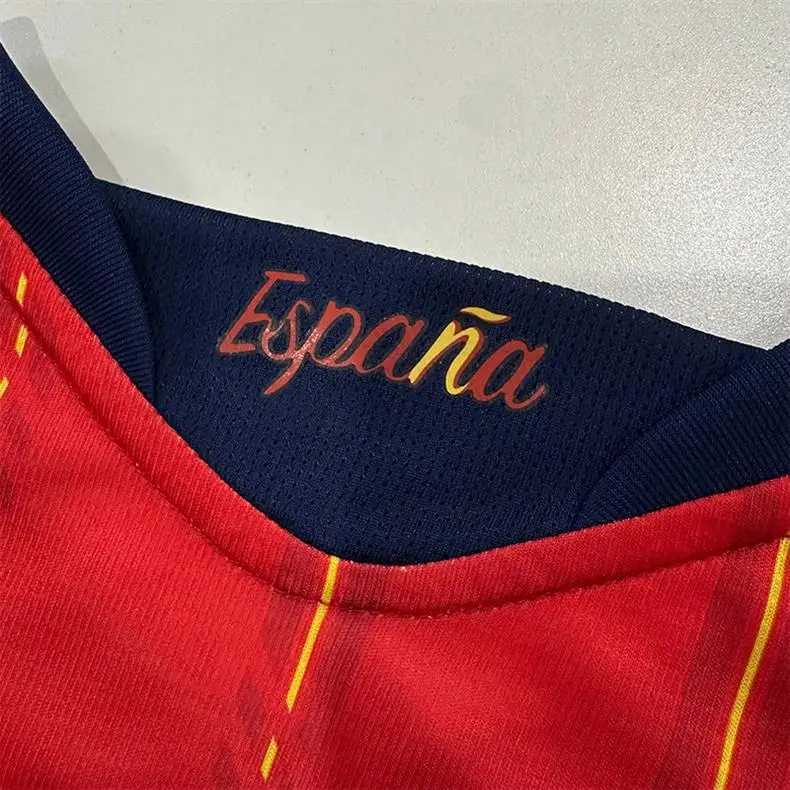 Spain Fan Edition Jersey World Cup National Team Football Uniform Short-Sleeved T-Shirt Cross-Border Custom Summer — feature 9