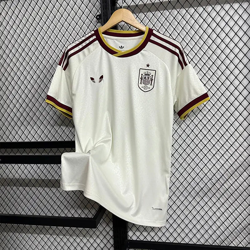 Spain Fan Edition Jersey World Cup National Team Football Uniform Short-Sleeved T-Shirt Cross-Border Custom Summer