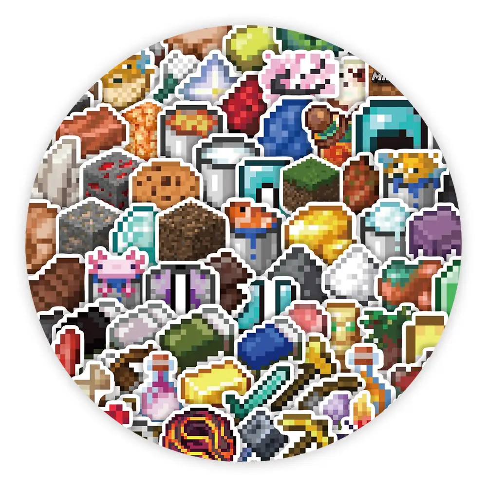500 Pieces of Minecraft Graffiti Stickers for Decorating Notebooks, Polaroids, and Journals, Wholesale Pegboard Designs — feature 2